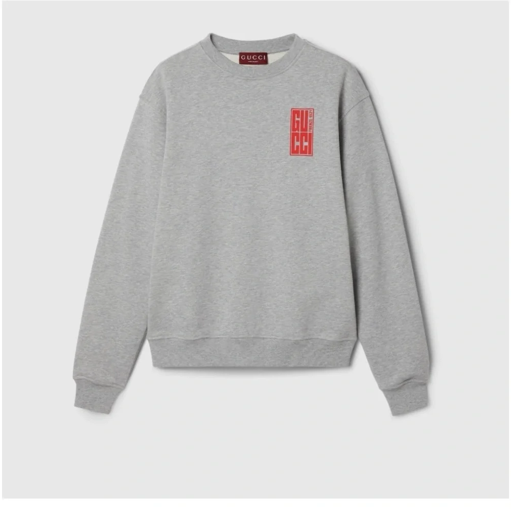 Gucci jersey cotton, archival inspired sweatshirt size large made Italy